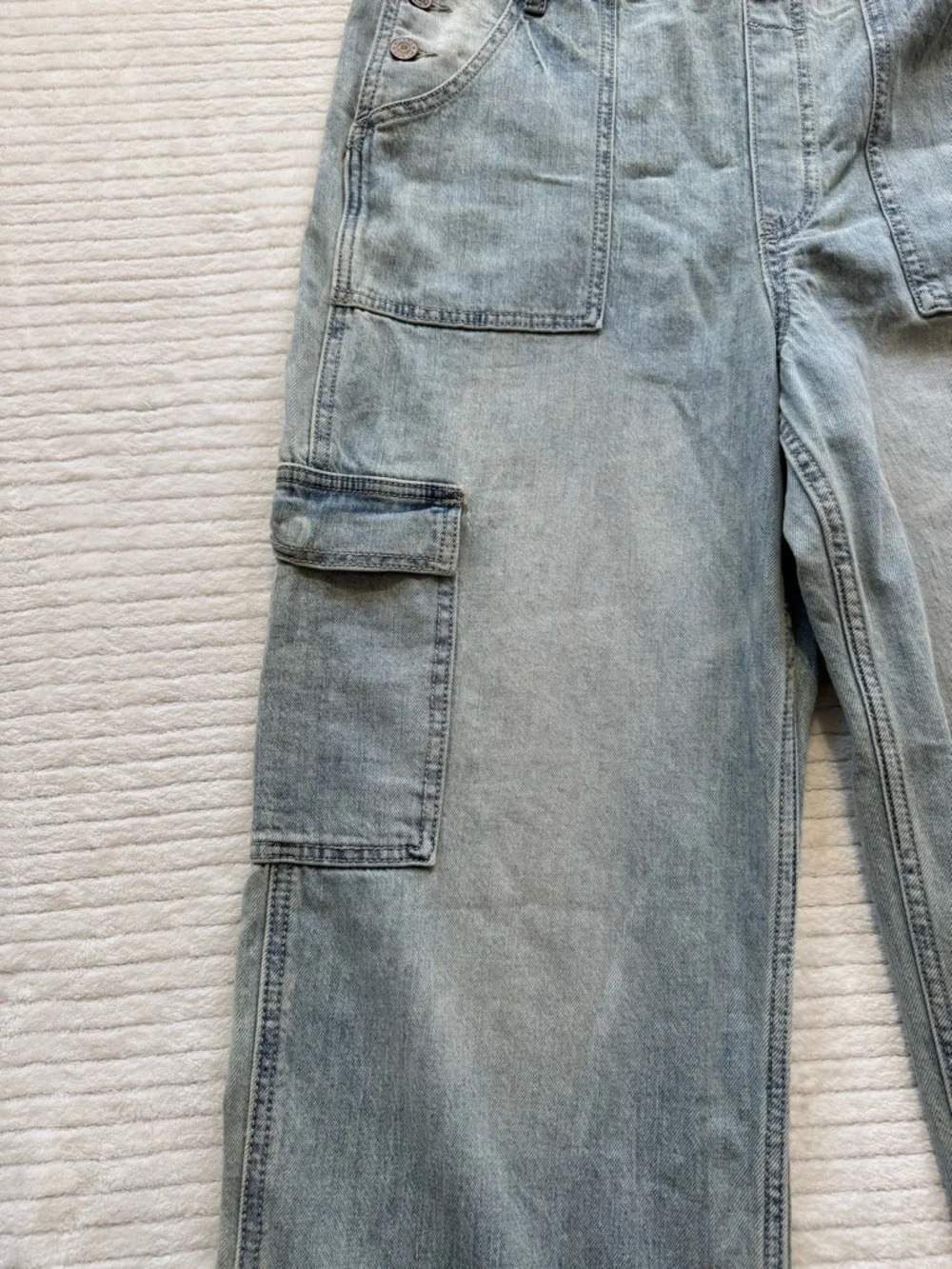 Pilcro Light Wash Blue Denim Overalls - Picture 3 of 9